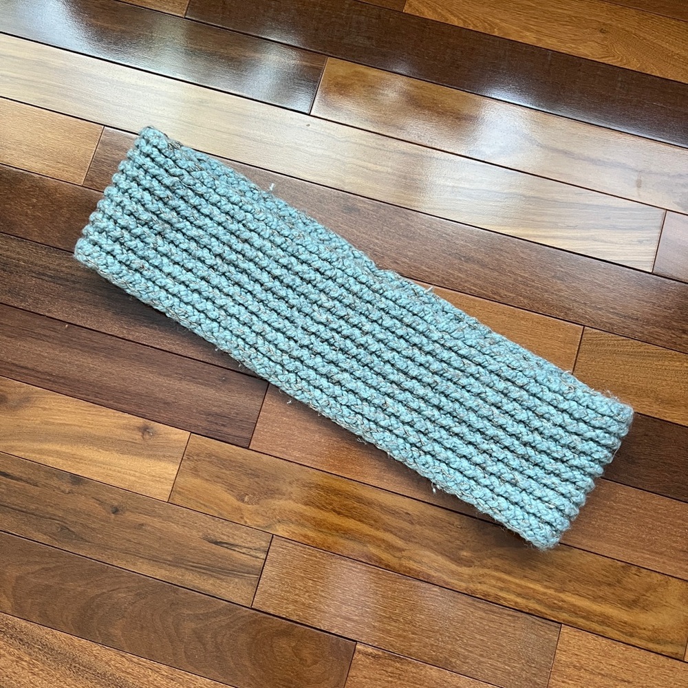 Handcrafted Blue Knit Scarf